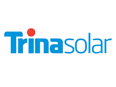 A logo of TrinaSolar on a white background
