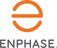 A logo of Enphase on a white background