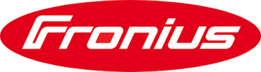 A logo of Fronius on a white background