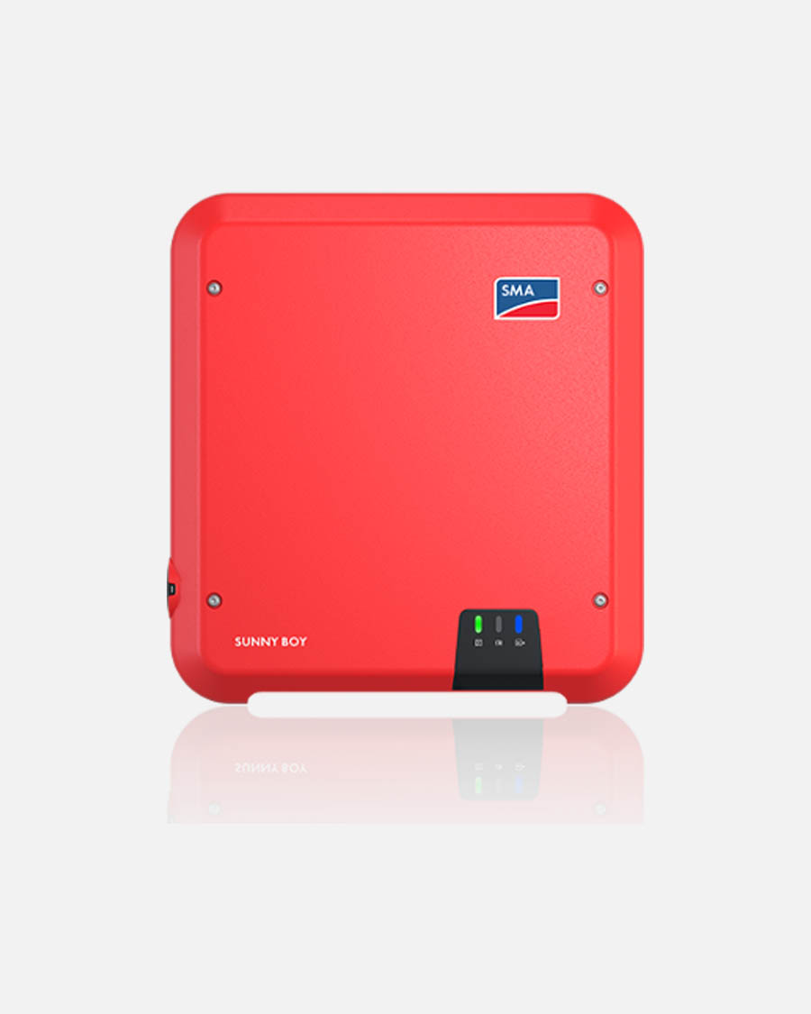 An Image of a red colored SMA Solar solution on a white background